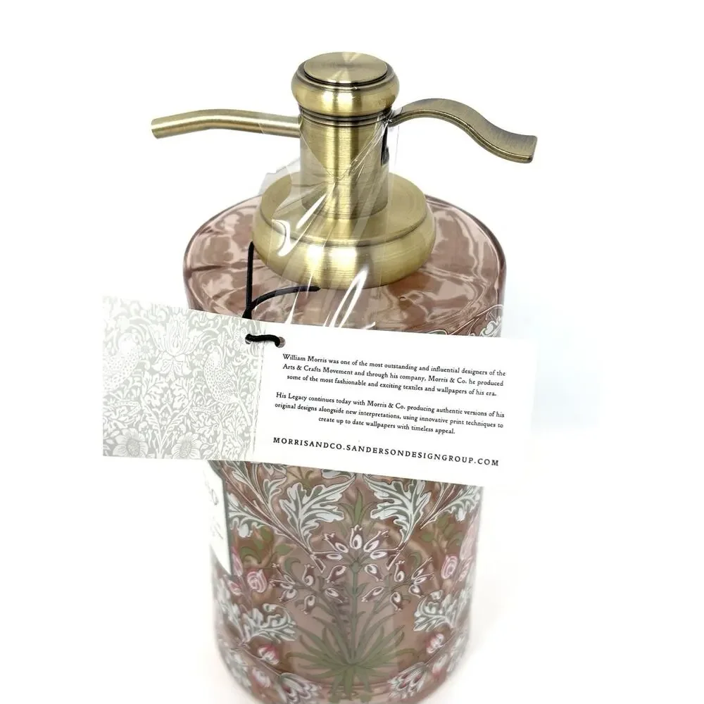 William Morris & Co Bathroom Soap Dispenser Pump Pink Floral Vanity Accessory